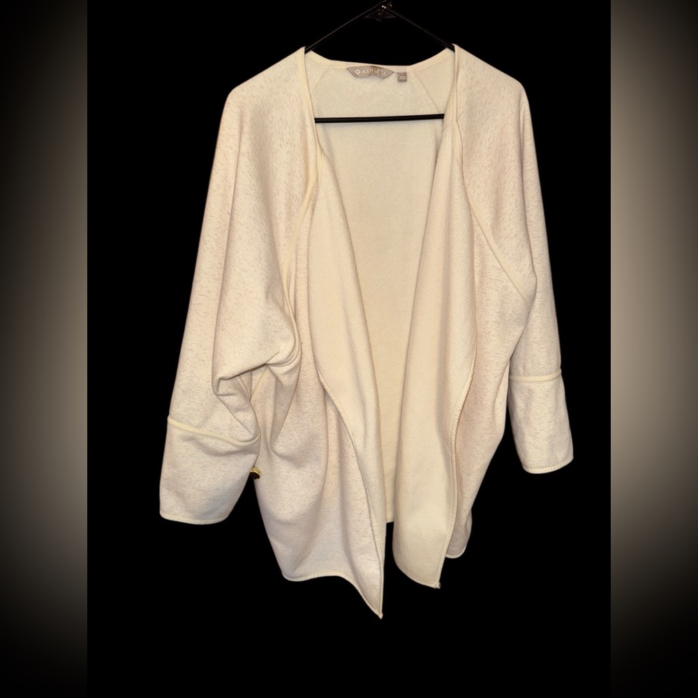 Women's ATHLETA Beige Long Sleeve Wrap Jacket Size LARGE